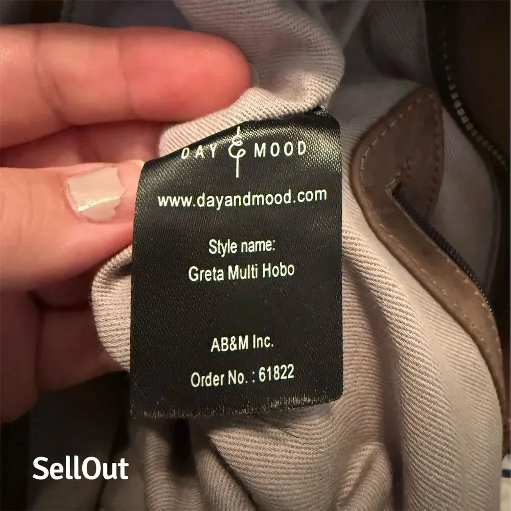 Day & Mood Greta Brown Woven Leather Crossbody Backpack Bag for Women - Picture 5 of 6